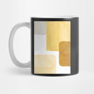 Mustard watercolor geometric shapes Mug